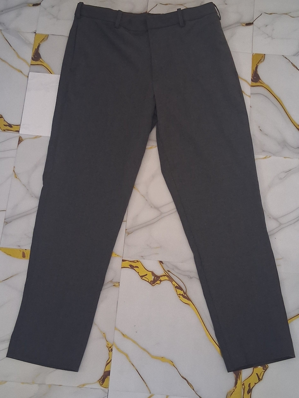 Men's Charcoal Dress Pants - Tailored Straight Fit